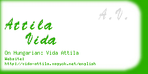 attila vida business card